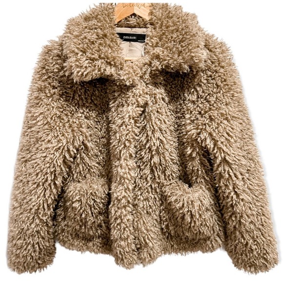 Zara Jackets & Coats Zara Shaggy Teddy Bear Coat Poshmark